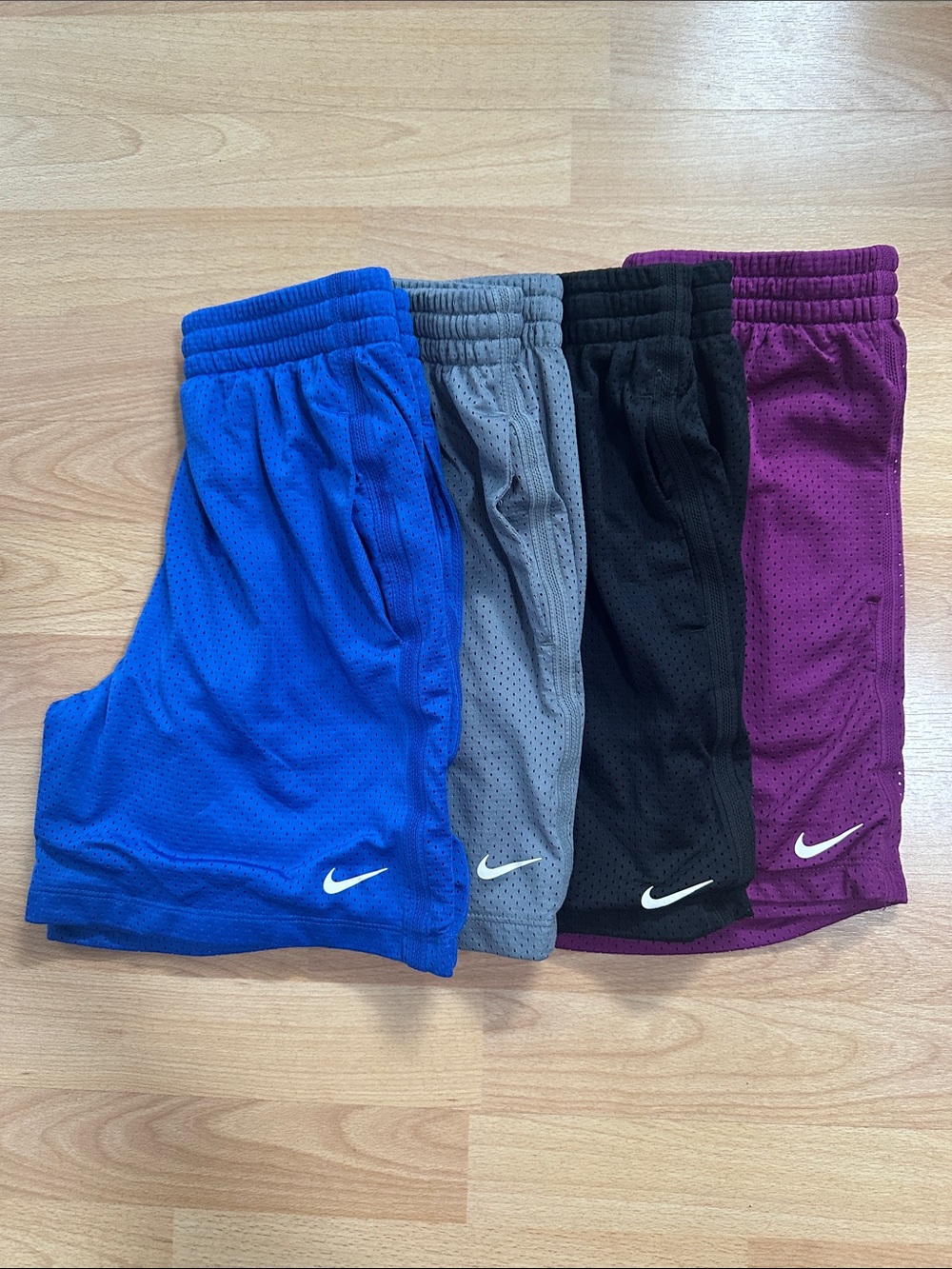 Nike Kids' Mesh Athletic Shorts - Blue, Gray, Black, Purple 4 for $35